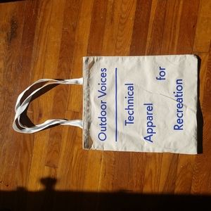 Outdoor Voices canvas tote bag